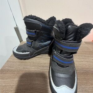 Black and Blue Winter Boots